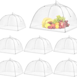 8-Pack Giant Mesh Meals Covers – 17″x17″ Pop-Up Umbrella Tents for Outside Use, Good for Picnics, BBQs, Events, and Extra – Reusable and Sturdy