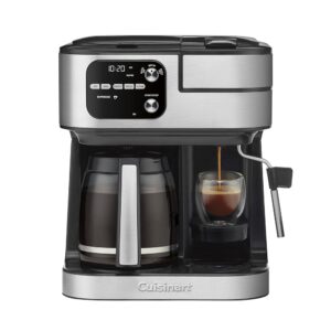 Cuisinart 4-in-1 Espresso Middle Barista Bar Coffeemaker, Black – Single-Serve Espresso, Espresso, Nespresso Capsule Appropriate, 12-Cup Carafe, Mannequin SS-4N1