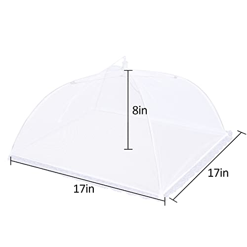 Set of 4 Pop-Up Mesh Meals Covers - 17 Inch Massive and Tall Umbrella Tents for BBQs, Out of doors Occasions, Picnics, Events, and Fruit Safety