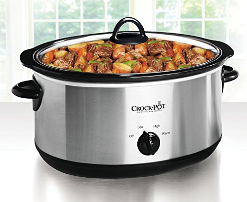 Stainless Metal Crock-Pot 7 Quart Oval Guide Sluggish Cooker (SCV700-S-BR) - Superb Cookware for Giant Households and Entertaining