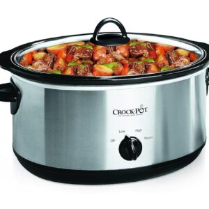 Stainless Metal Crock-Pot 7 Quart Oval Guide Sluggish Cooker (SCV700-S-BR) – Superb Cookware for Giant Households and Entertaining